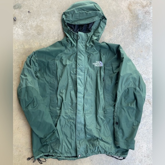 Vintage North Face 90s Goretex Mountain Light Jacket Green Mens XXL - Picture 1 of 13